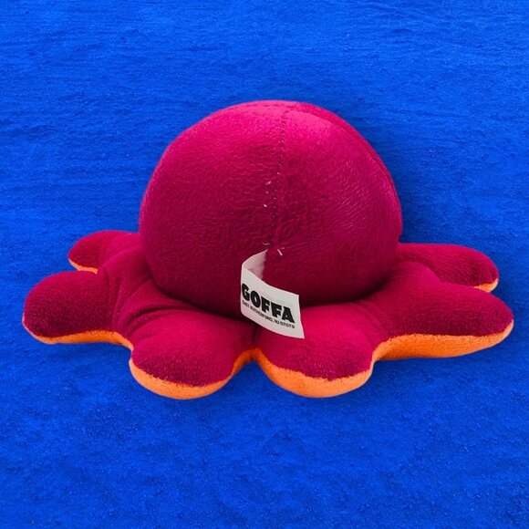 Goffa 7" Octopus Pink Orange Plush Stuffed Animal Stitched Eyes Ocean Toy - Picture 4 of 7